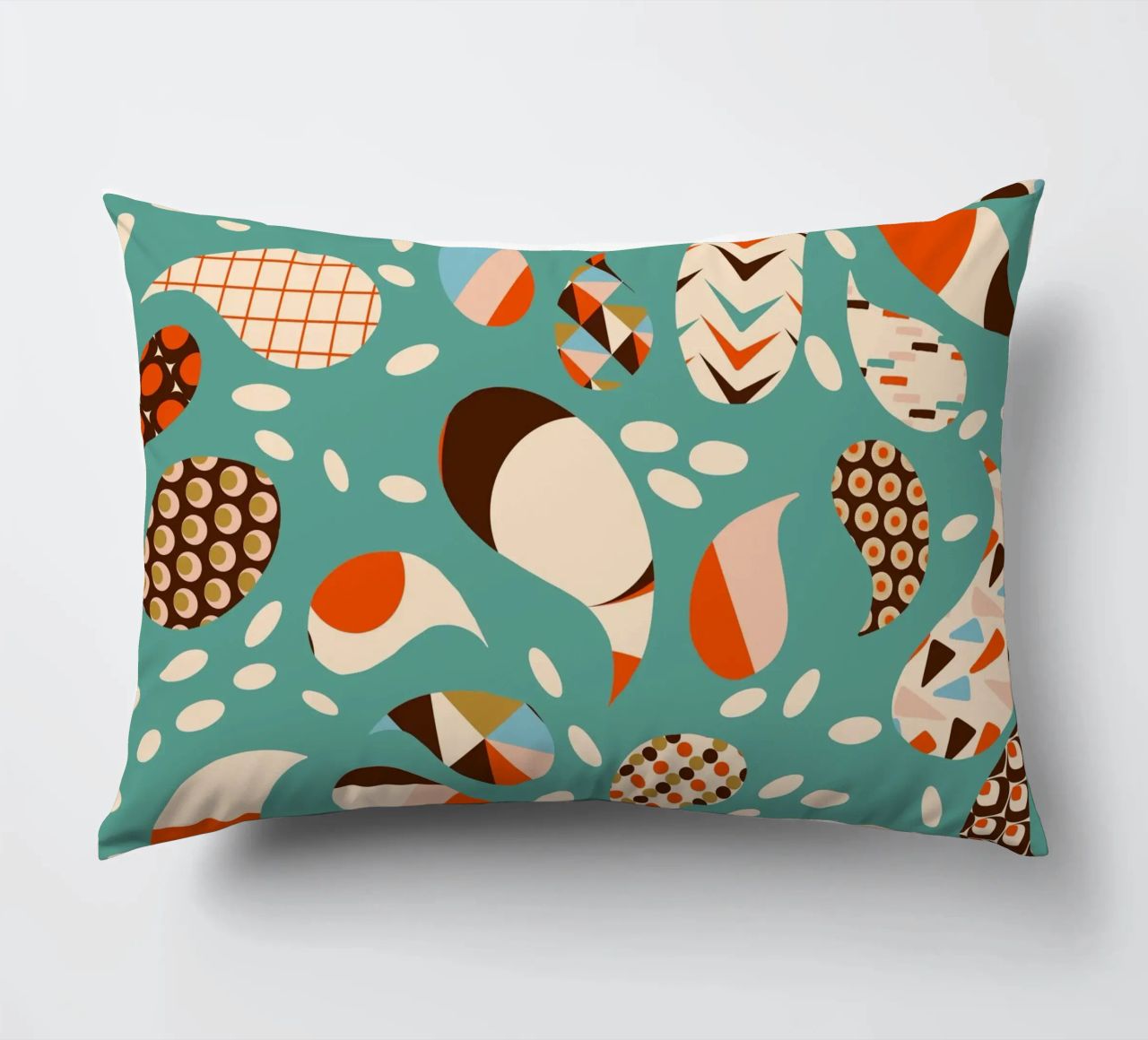 Patchwork Paisley retrò - Boho moderno di metà secolo cuscino da susanacosta