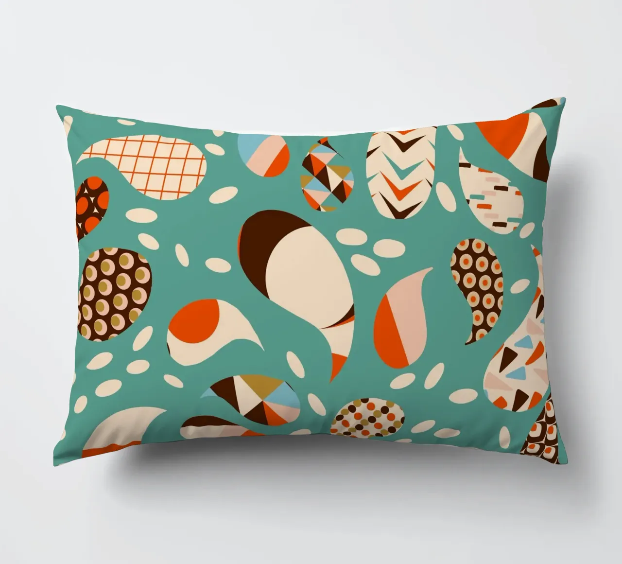 Retro Patchwork Paisley - Mid-Century Modern Boho coussin de susanacosta