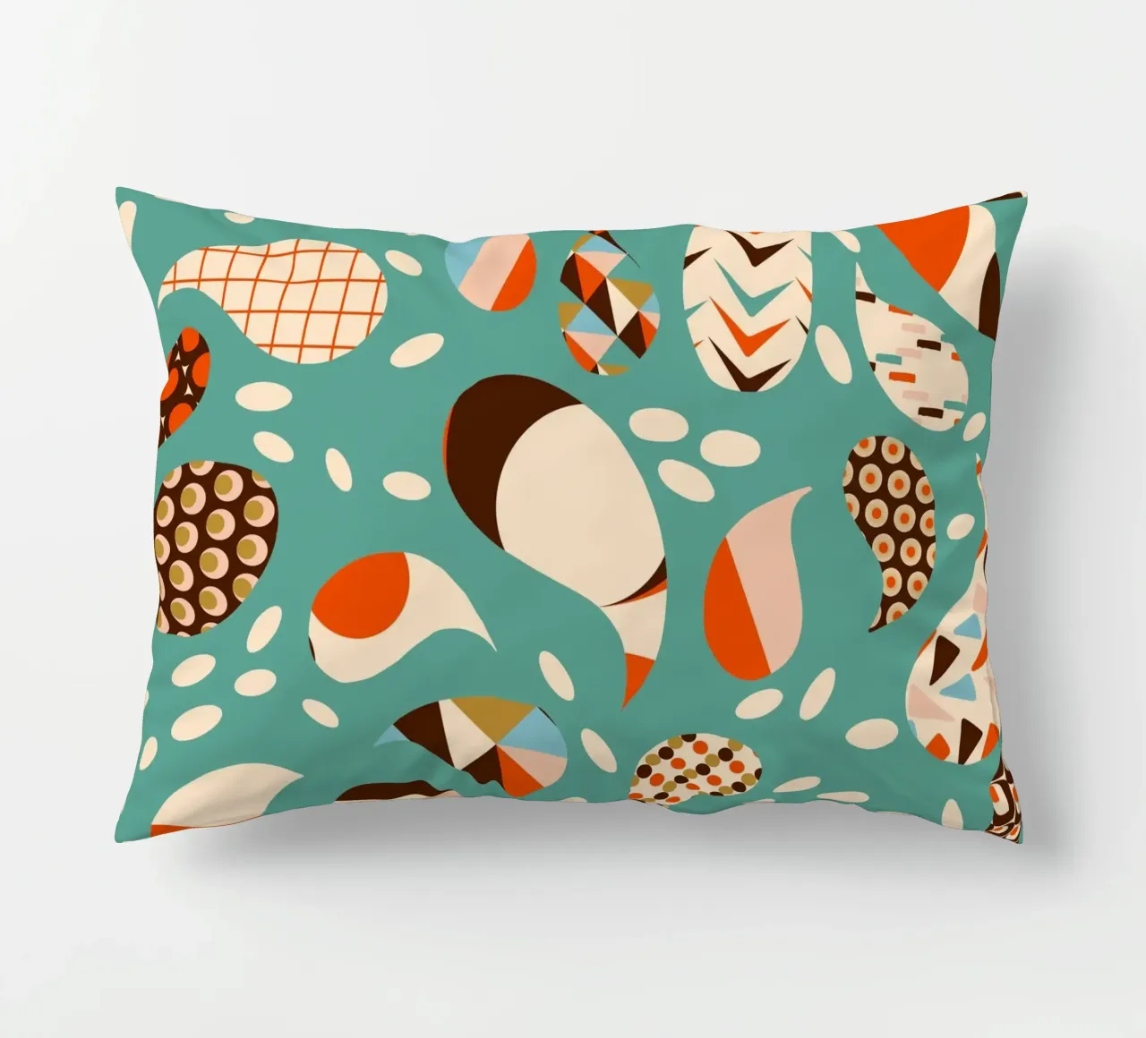 Retro Patchwork Paisley - Mid-Century Modern Boho coussin de susanacosta