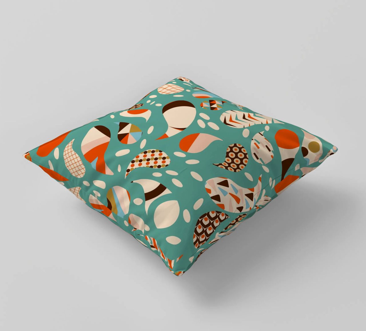 Patchwork Paisley retrò - Boho moderno di metà secolo cuscino da susanacosta