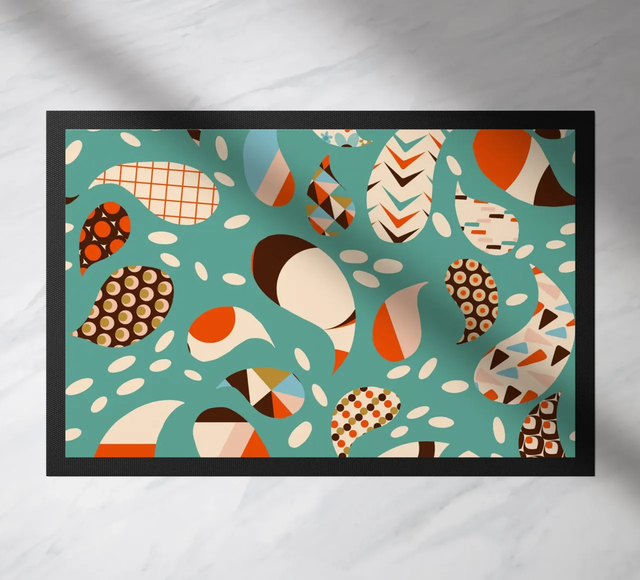 Retro Patchwork Paisley - Mid-Century Modern Boho paillasson de susanacosta