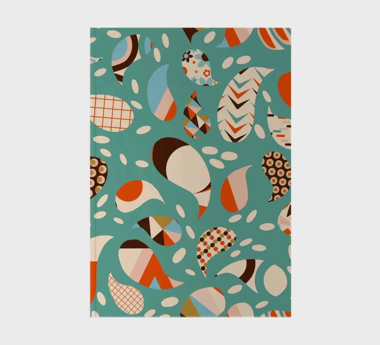 Retro Patchwork Paisley - Mitte des Jahrhunderts Modern Boho Notizbuch von susanacosta