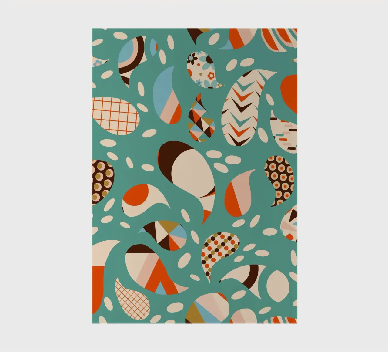 Retro Patchwork Paisley - Mitte des Jahrhunderts Modern Boho Notizbuch von susanacosta