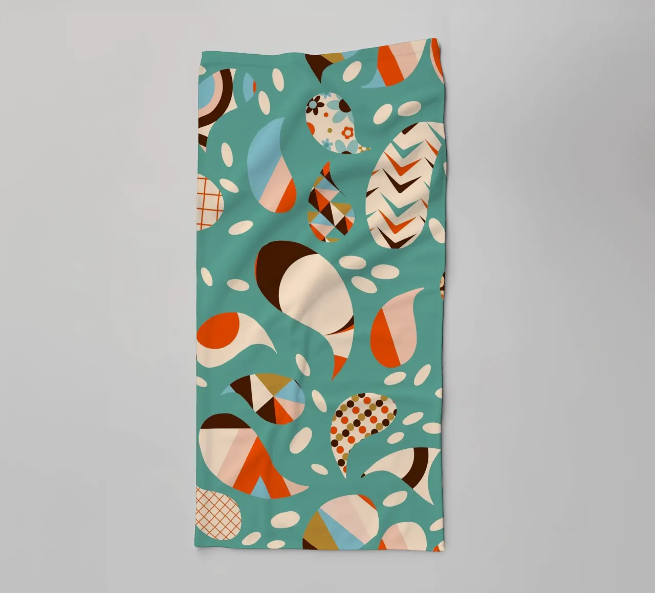 Retro Patchwork Paisley - Boho Moderno de Mediados de Siglo toalla de baño de susanacosta