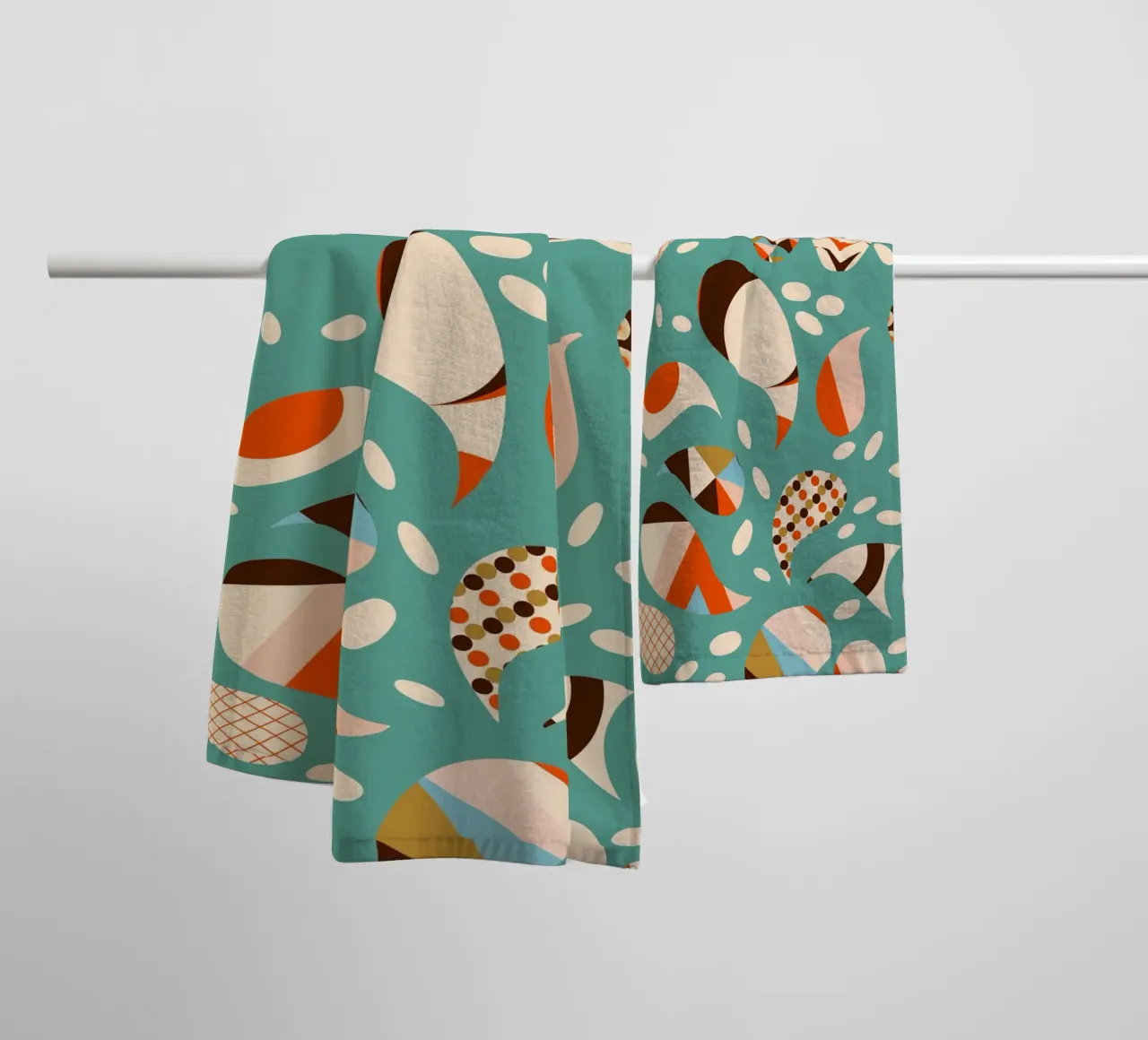 Patchwork Paisley retrò - Boho moderno di metà secolo asciugamano da bagno da susanacosta