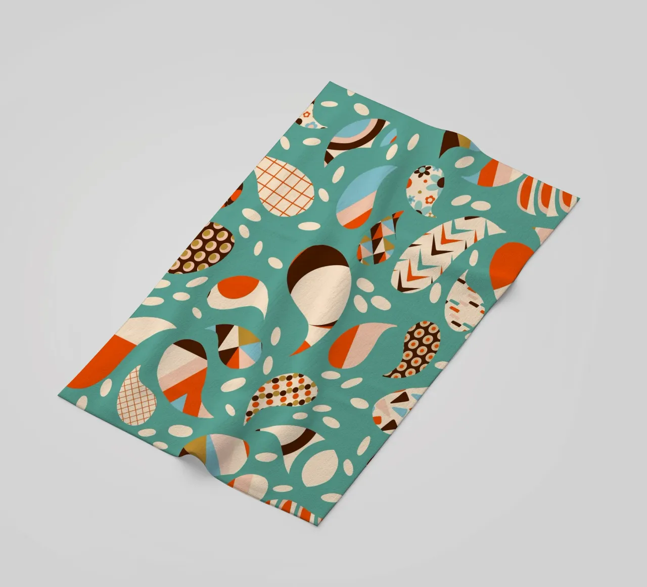 Patchwork Paisley retrò - Boho moderno di metà secolo telo mare da susanacosta