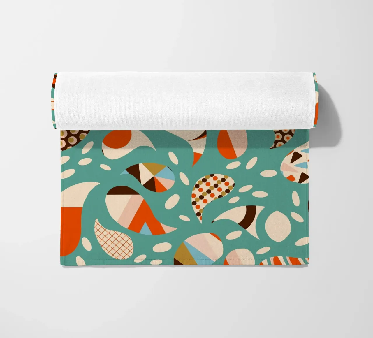 Retro Patchwork Paisley - Mid-Century Modern Boho serviette de plage de susanacosta
