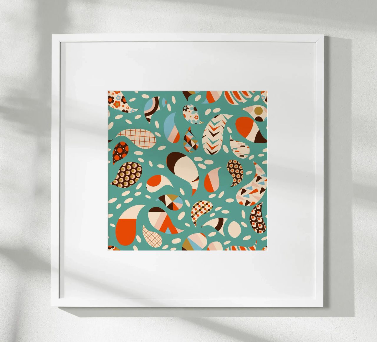 Patchwork Paisley retrò - Boho moderno di metà secolo carta hahnemühle da susanacosta
