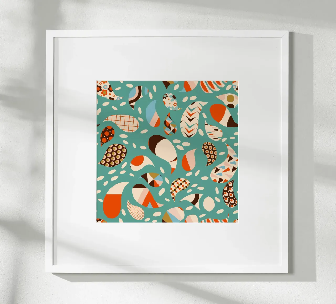Patchwork Paisley retrò - Boho moderno di metà secolo poster da susanacosta