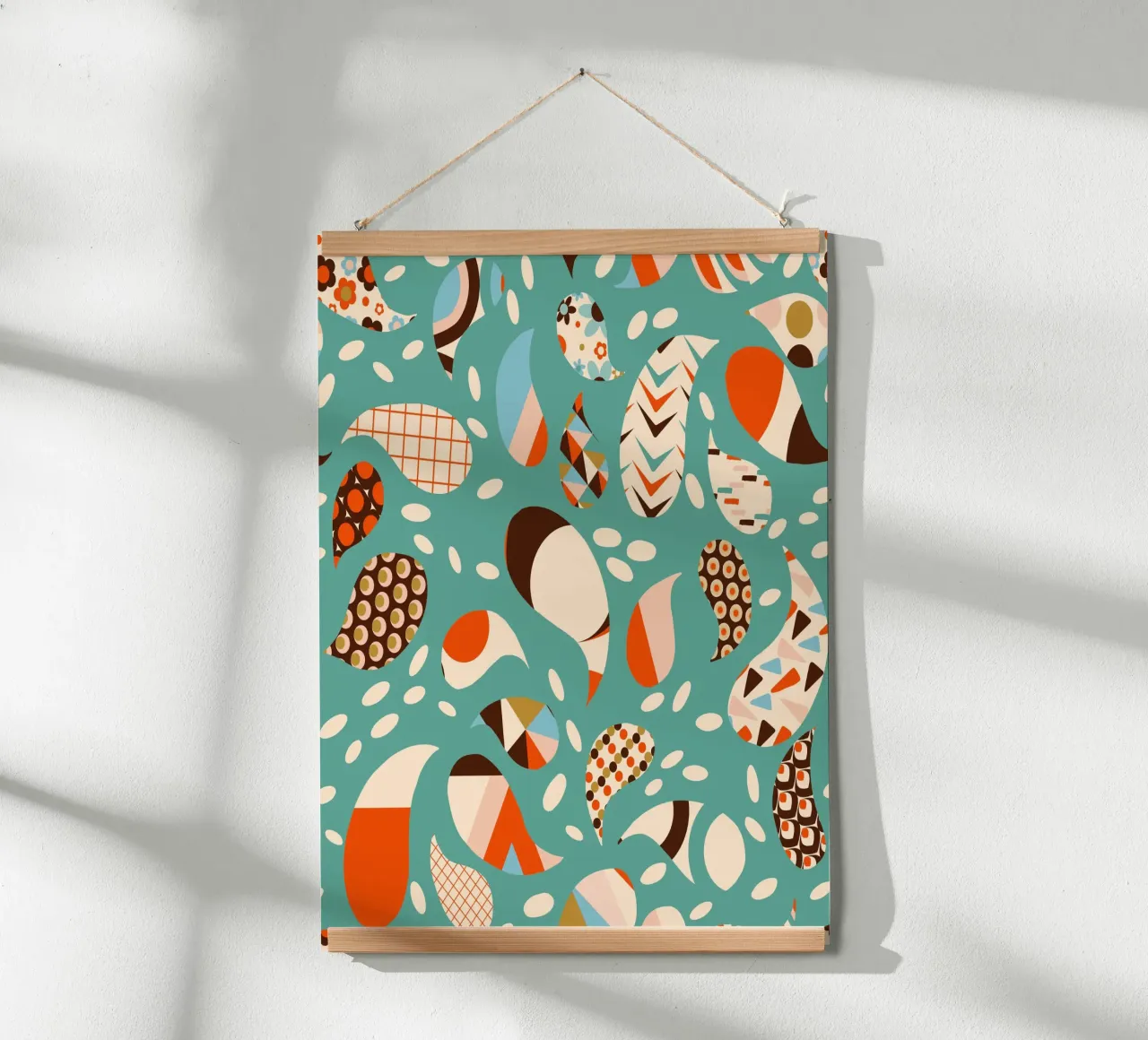 Patchwork Paisley retrò - Boho moderno di metà secolo poster da susanacosta