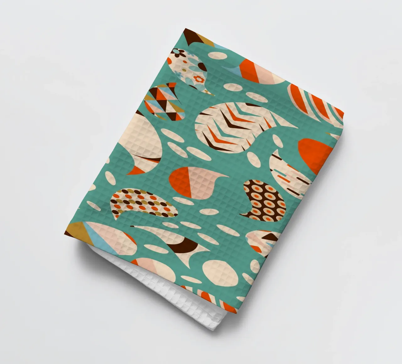 Retro Patchwork Paisley - Mitte des Jahrhunderts Modern Boho Geschirrtuch von susanacosta