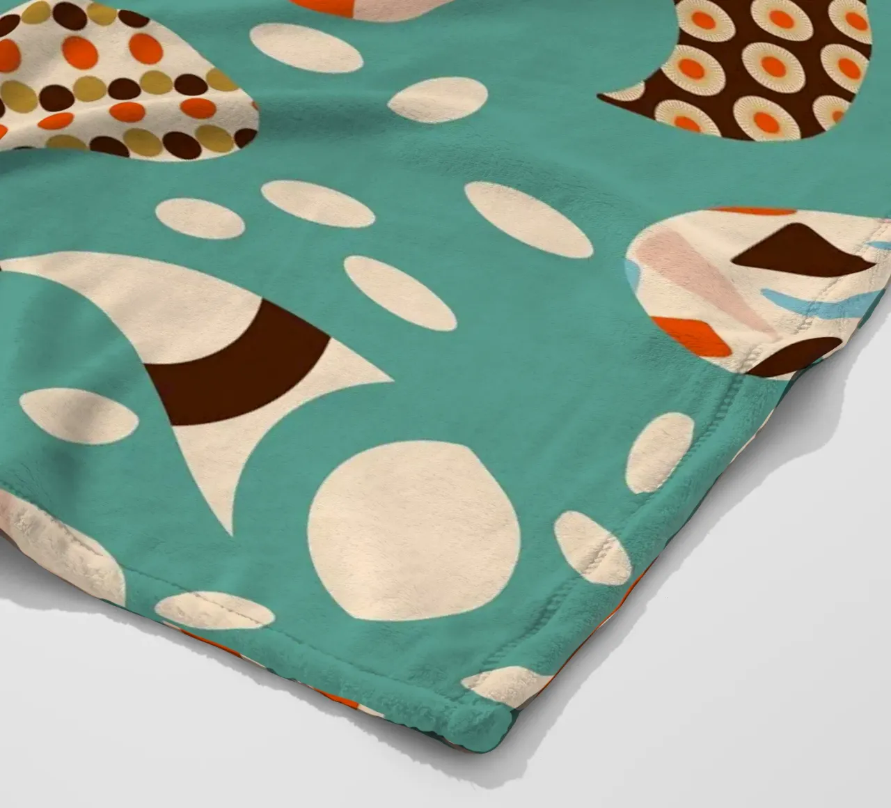 Retro Patchwork Paisley - Mitte des Jahrhunderts Modern Boho Fleecedecke von susanacosta