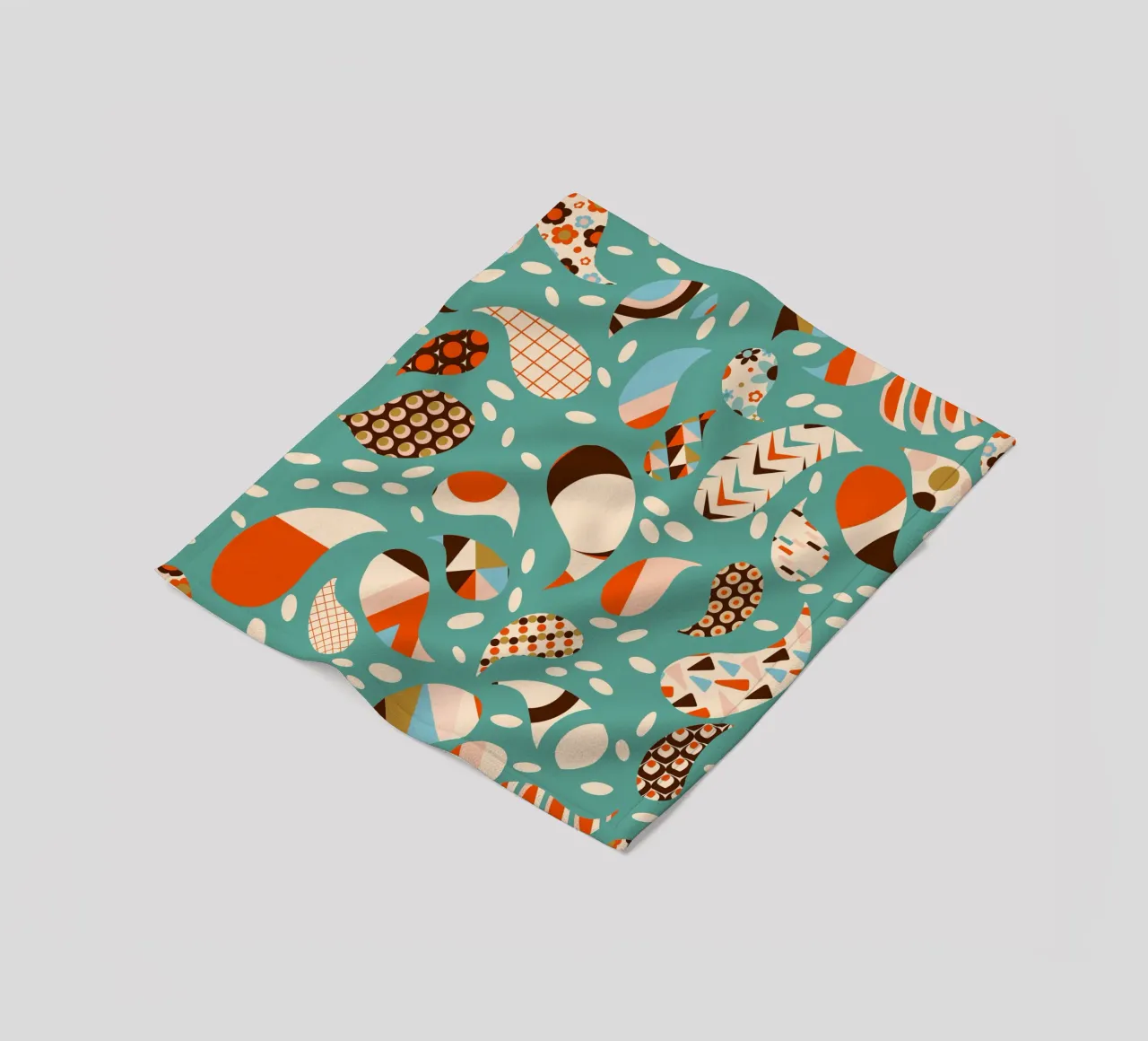 Patchwork Paisley retrò - Boho moderno di metà secolo coperta in pile da susanacosta