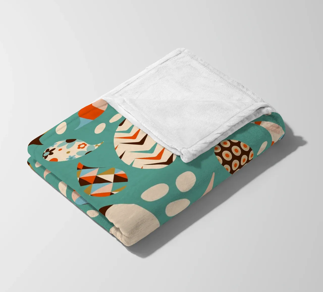 Retro Patchwork Paisley - Mitte des Jahrhunderts Modern Boho Fleecedecke von susanacosta