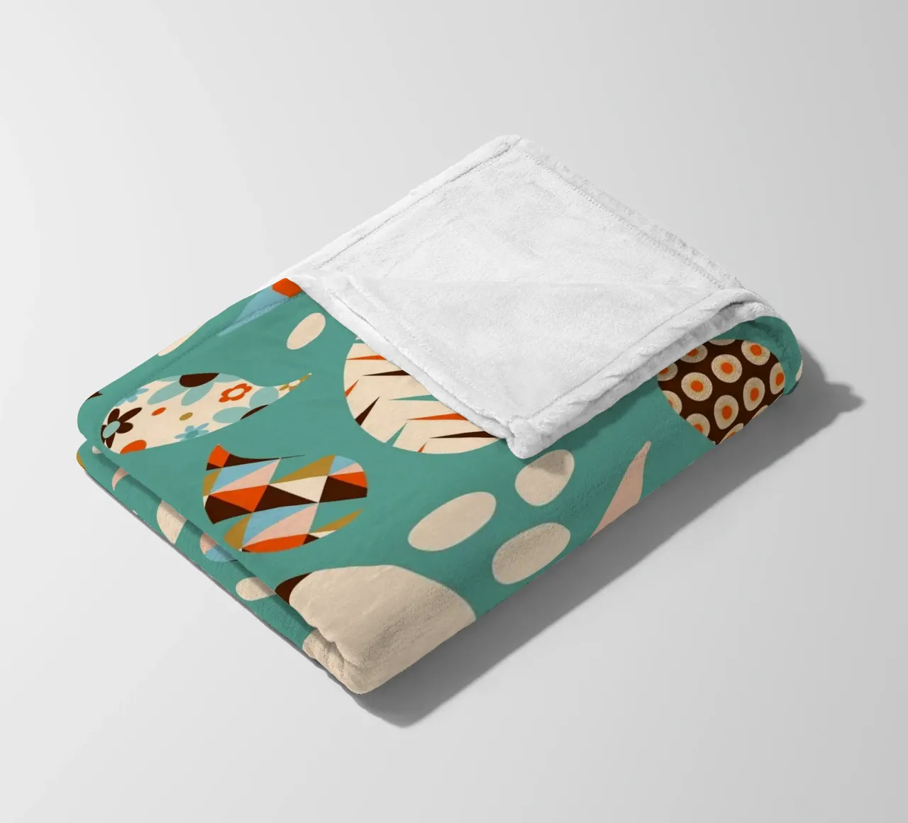 Retro Patchwork Paisley - Mitte des Jahrhunderts Modern Boho Fleecedecke von susanacosta