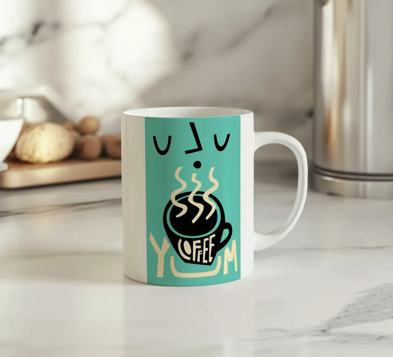 Café Yum taza de cerámica de Fox & Velvet