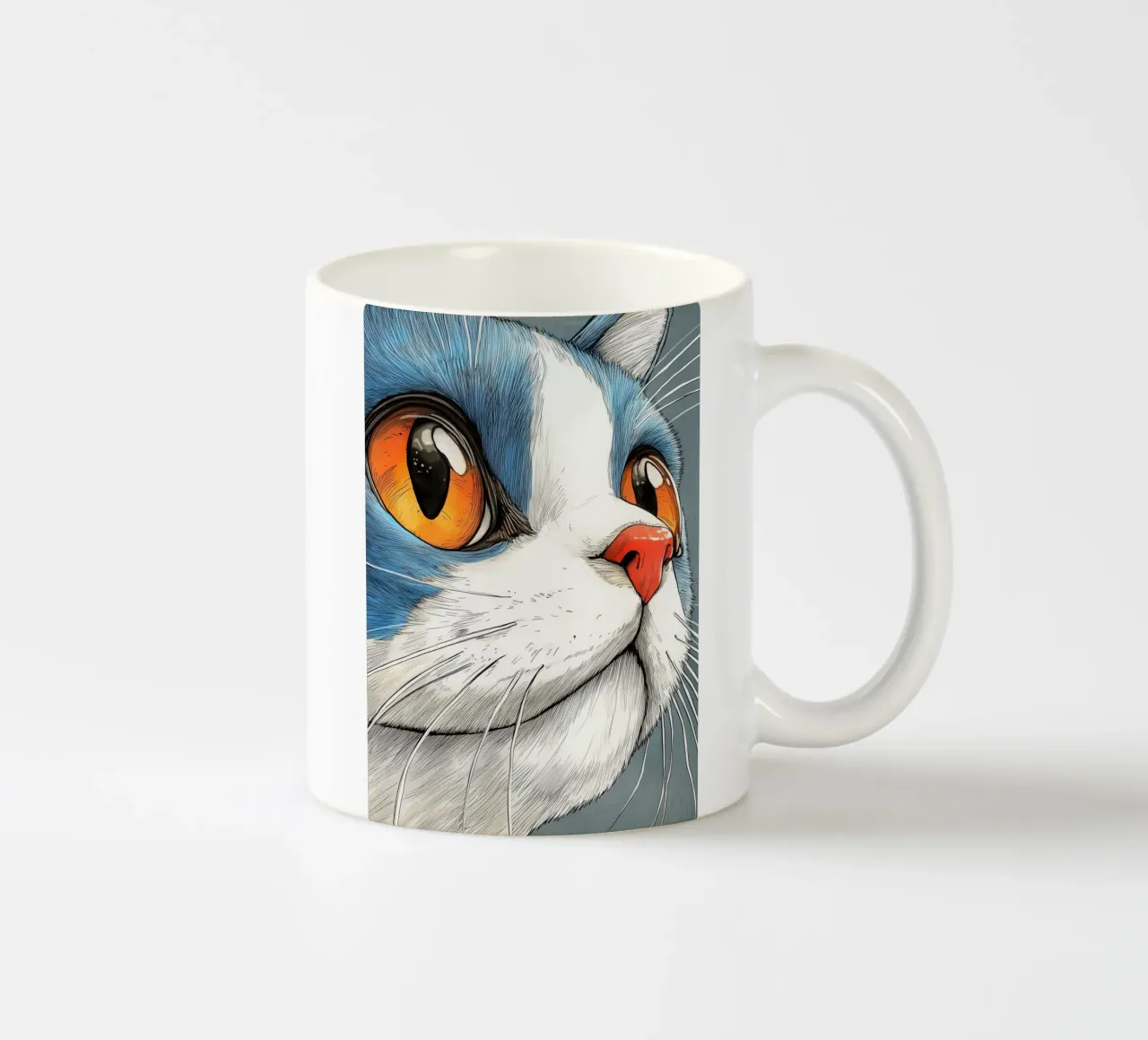 Gatto Giglio arte animale tazza in ceramica da Justyna Jaszke JBJart