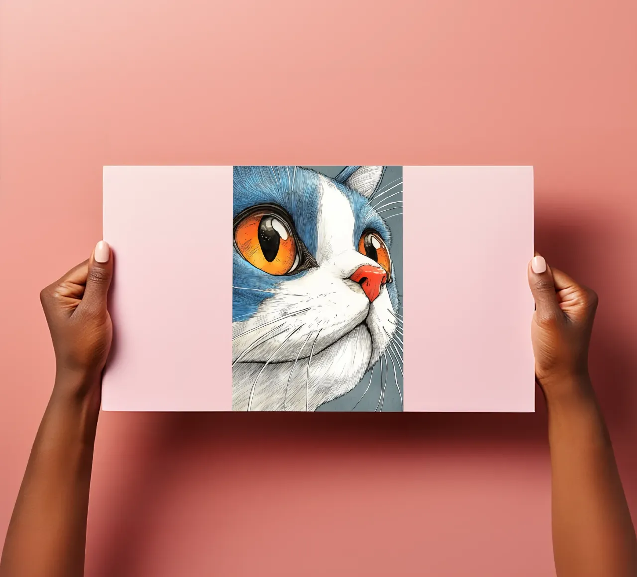 Chat Lily art animalier planche autocollant de Justyna Jaszke JBJart