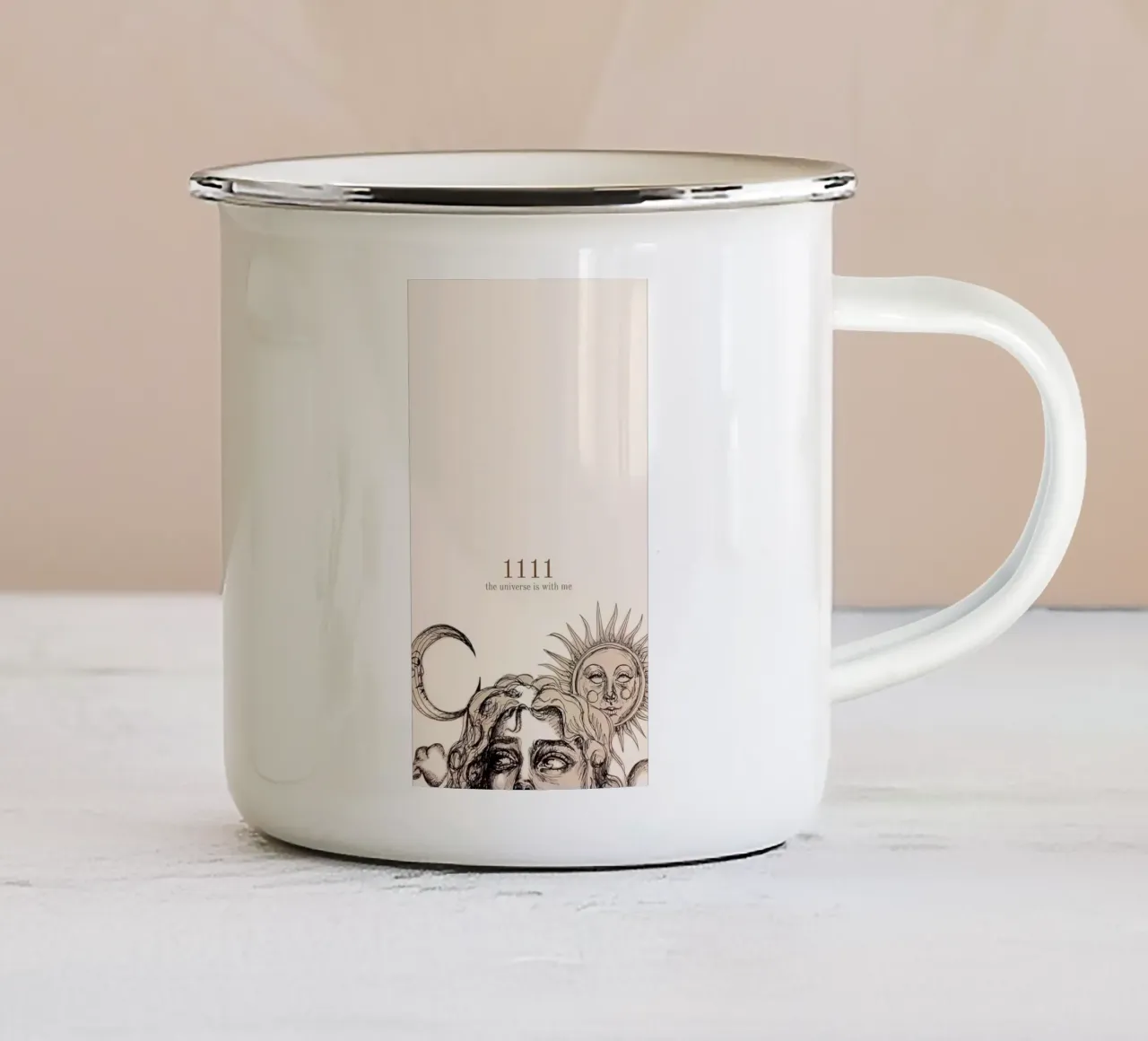 arte minimale tazza in smalto da mitaco