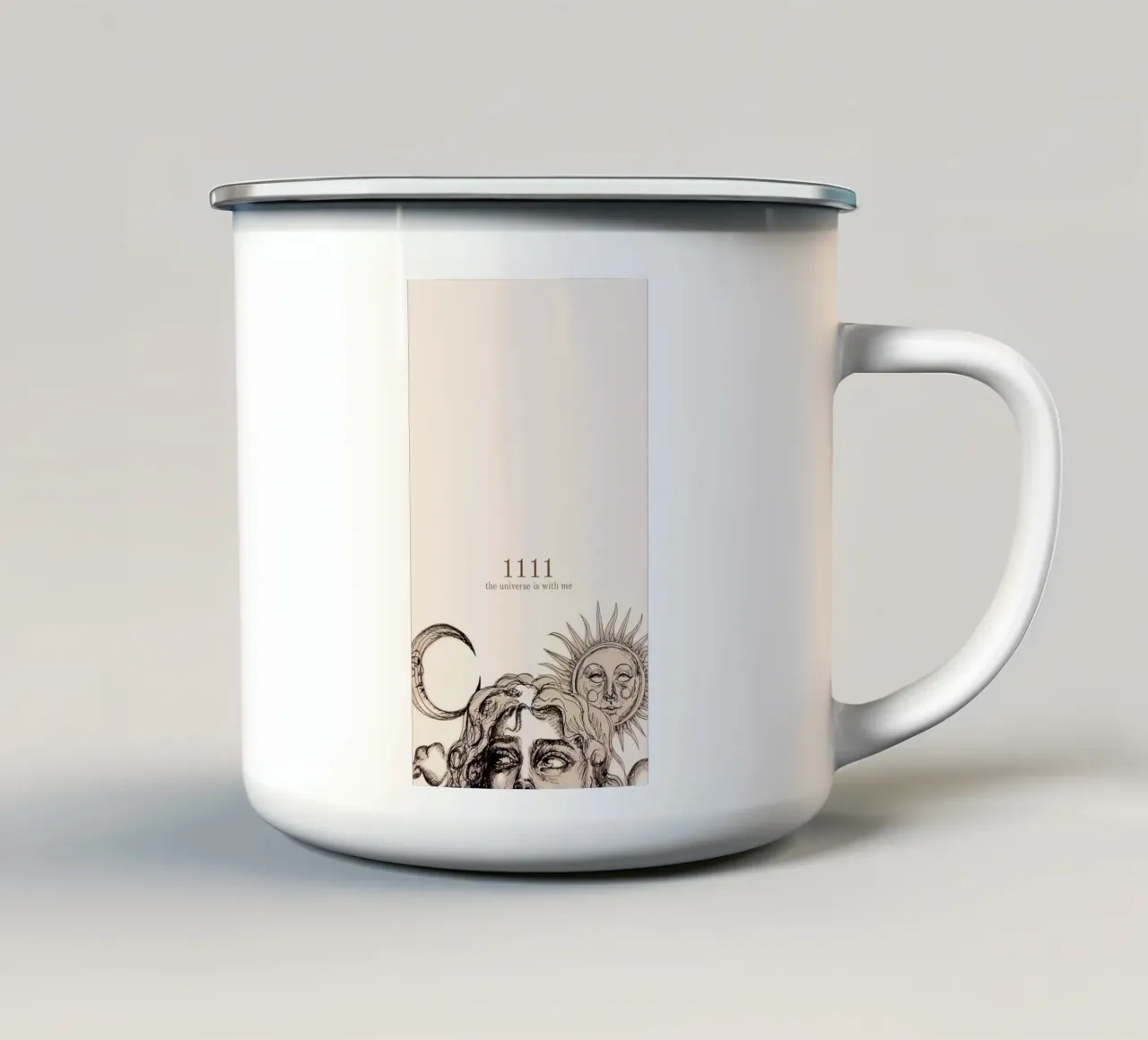 arte minimale tazza in smalto da mitaco