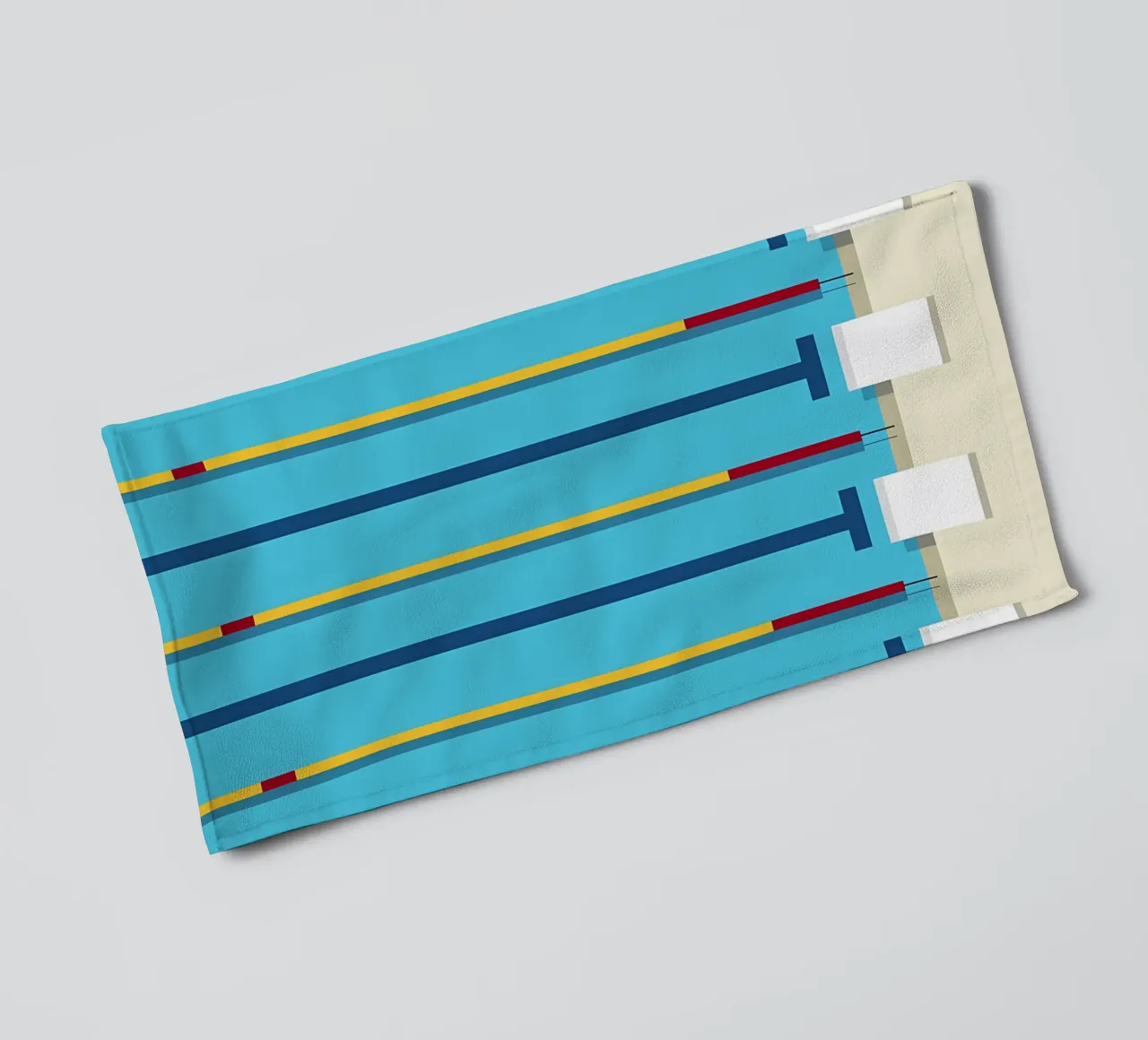 Aerial view of a swimming pool towel by mazzihanq