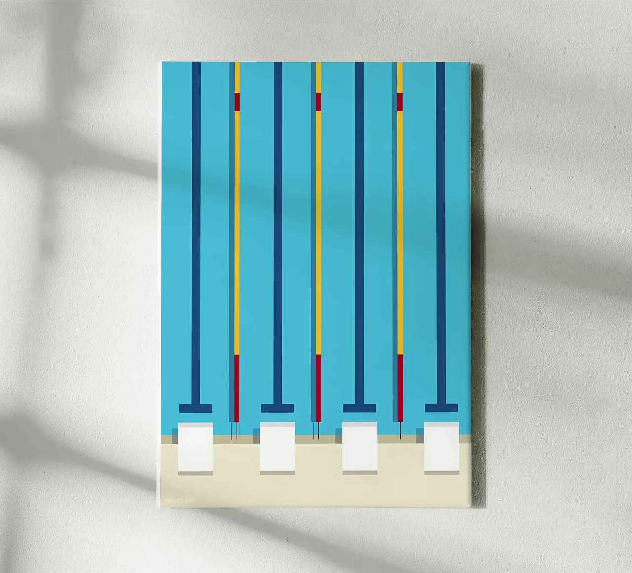 Aerial view of a swimming pool canvas by mazzihanq