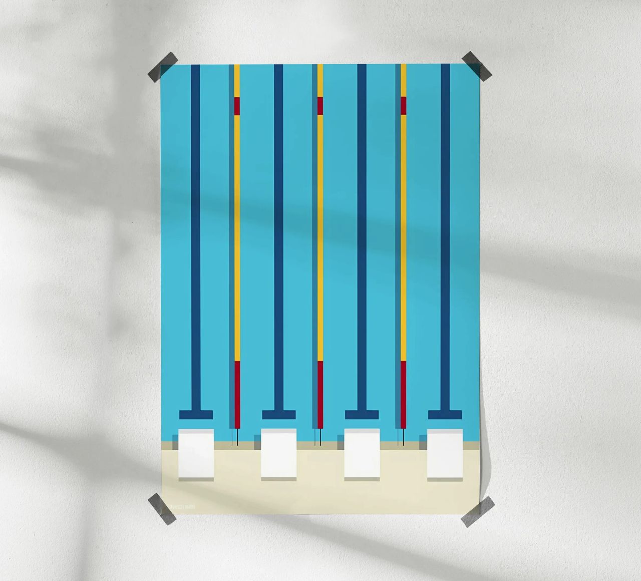 Vue aérienne d'une piscine poster de mazzihanq