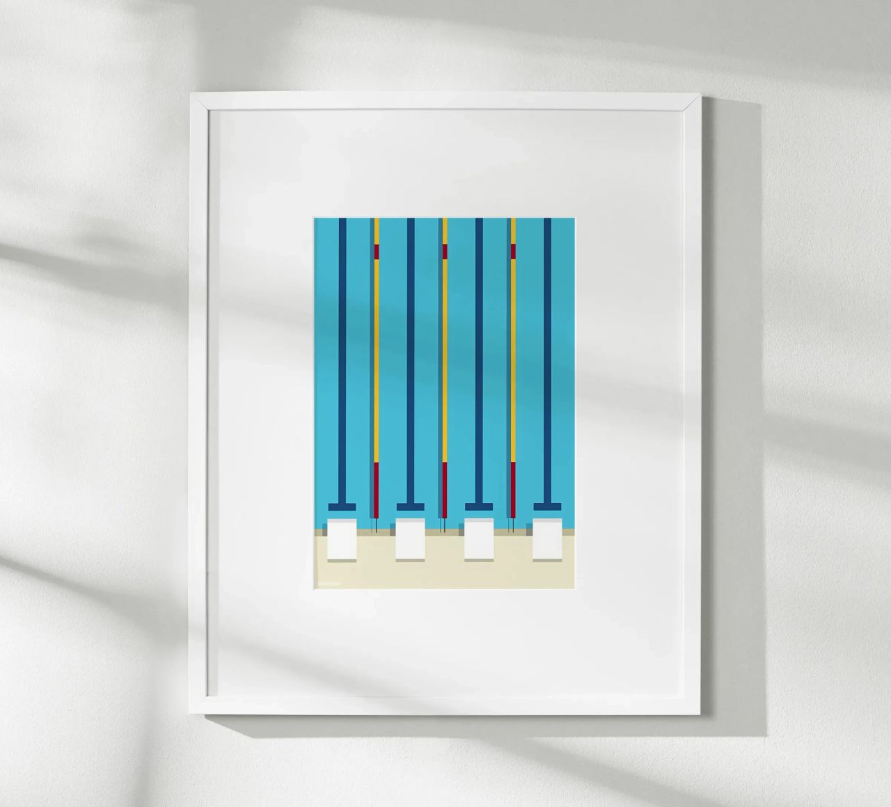 Vue aérienne d'une piscine poster de mazzihanq