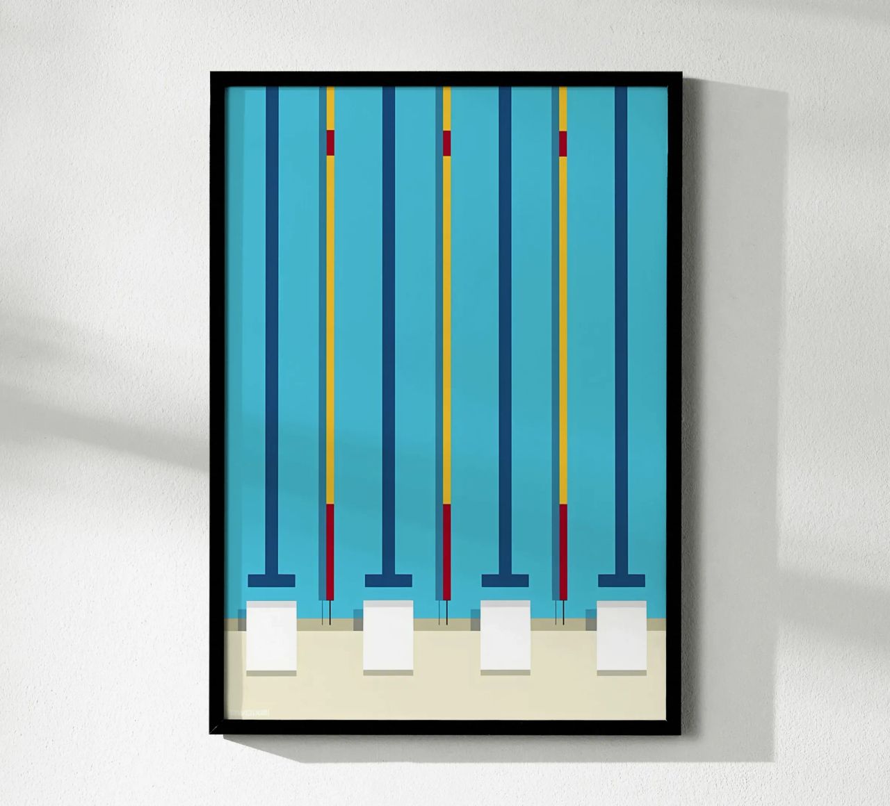 Vue aérienne d'une piscine poster de mazzihanq