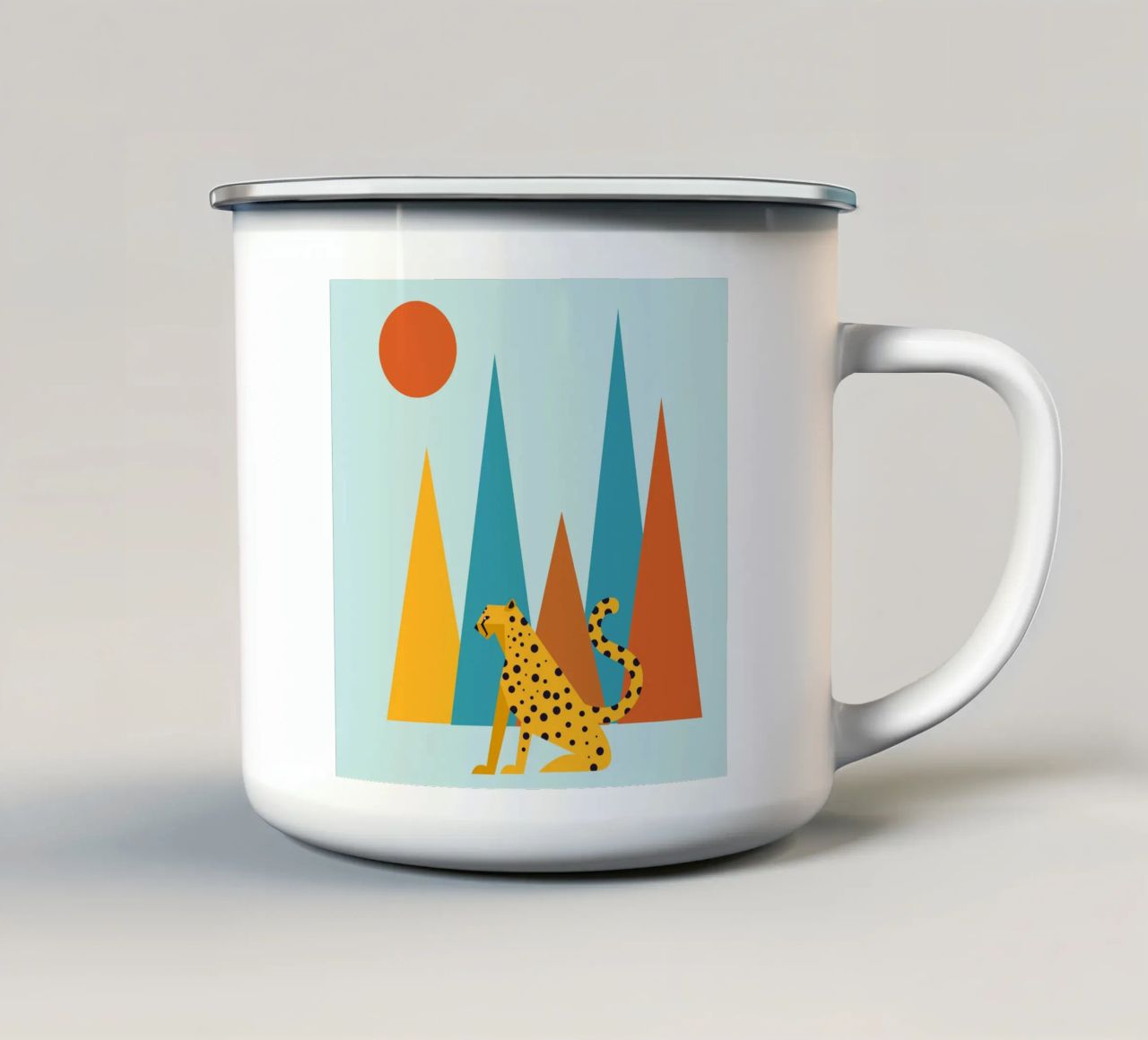 Cheetah in the Wild tazza in smalto da Dharma
