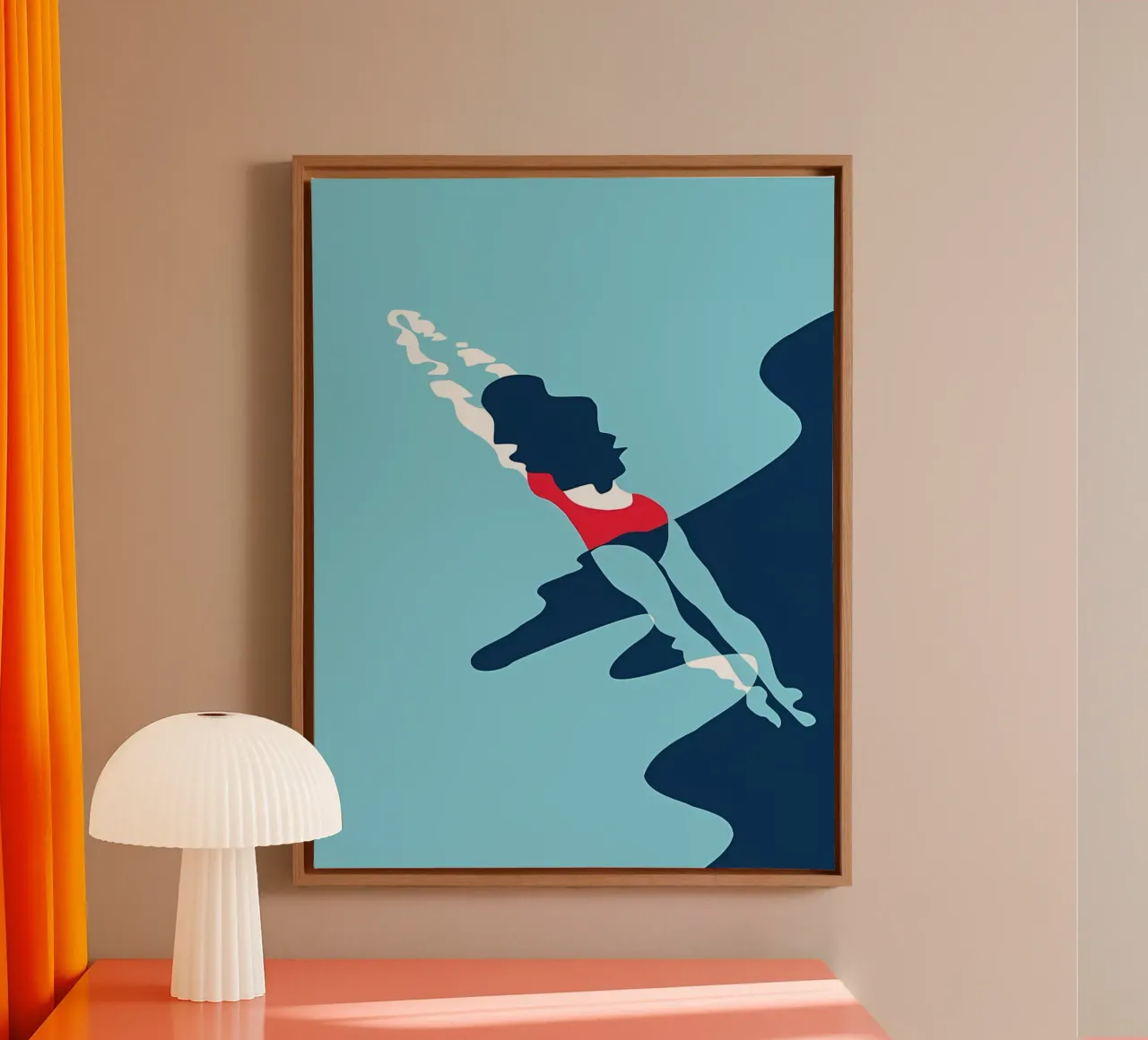 Malika Favre canvas met Baklijst van diadang