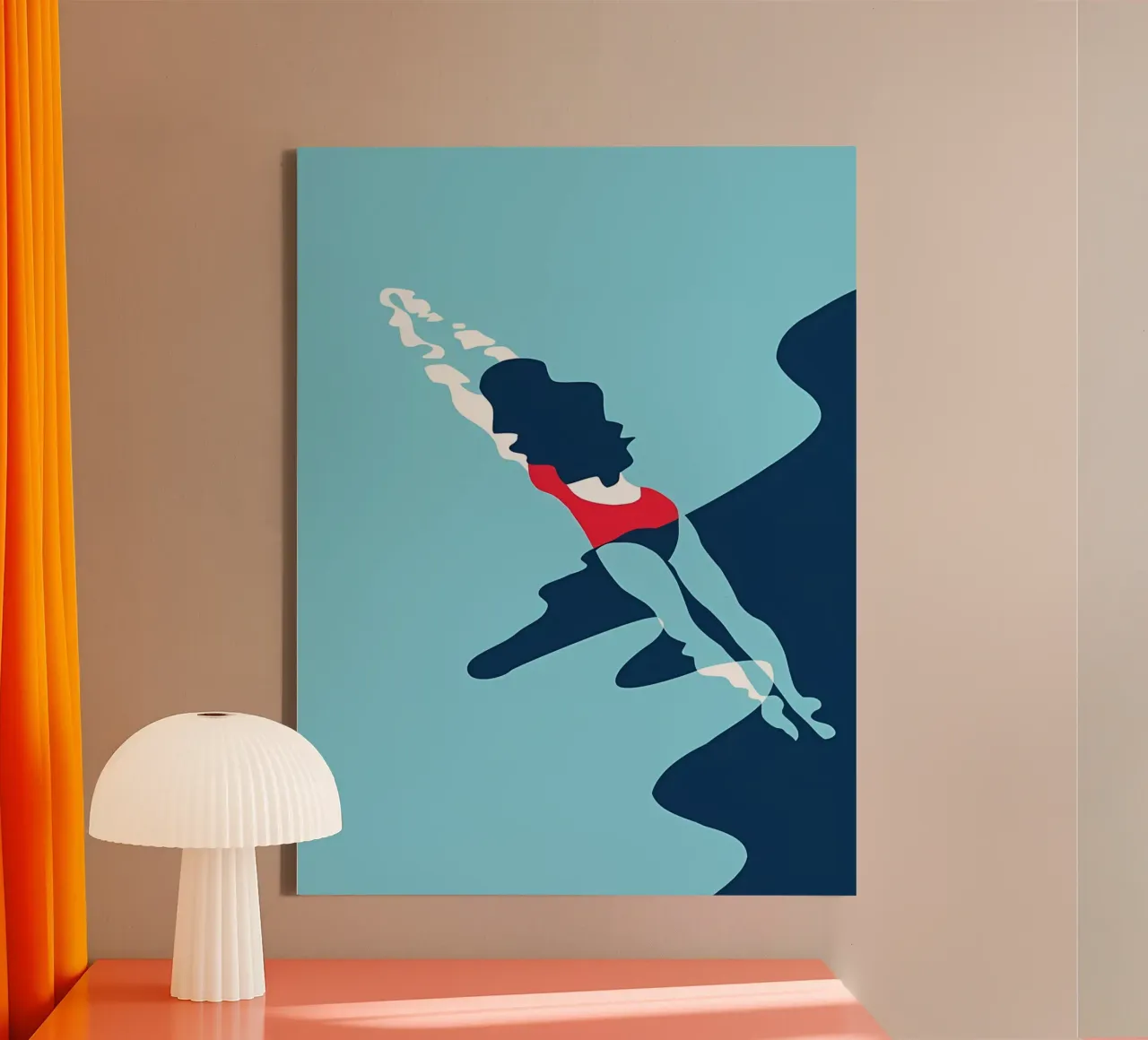 Malika Favre canvas met Baklijst van diadang
