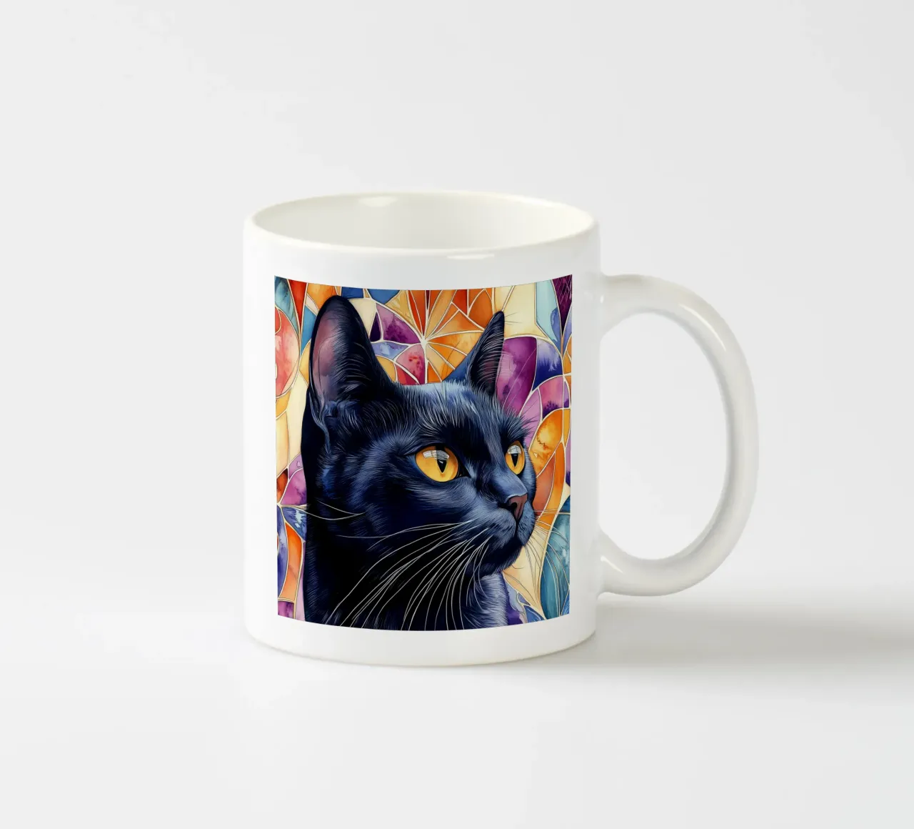 Gatto nero Rocky tazza in ceramica da Justyna Jaszke JBJart