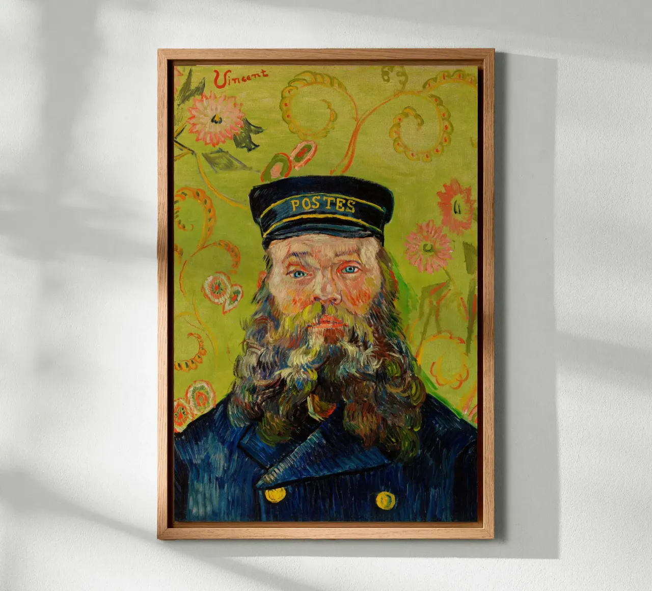 Vincent van Gogh - Der Postbote Joseph Roulin tela con Cornice a cassetta da Second Canvas