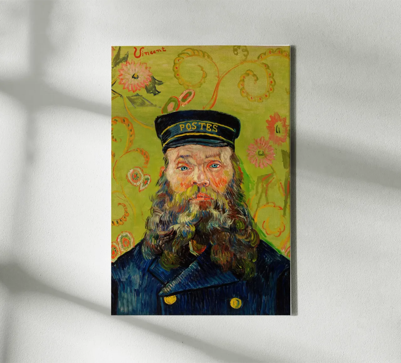 Vincent van Gogh - Der Postbote Joseph Roulin tela con Cornice a cassetta da Second Canvas