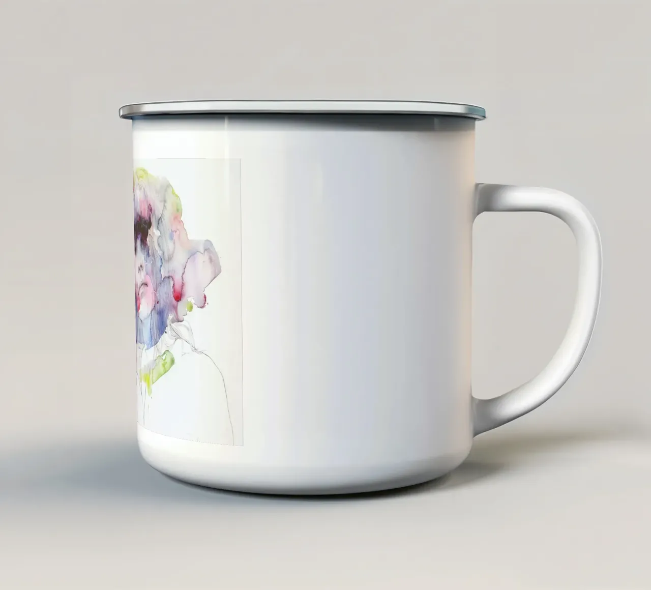 Looking for You on My Color Wave mug en émail de agnes-cecile