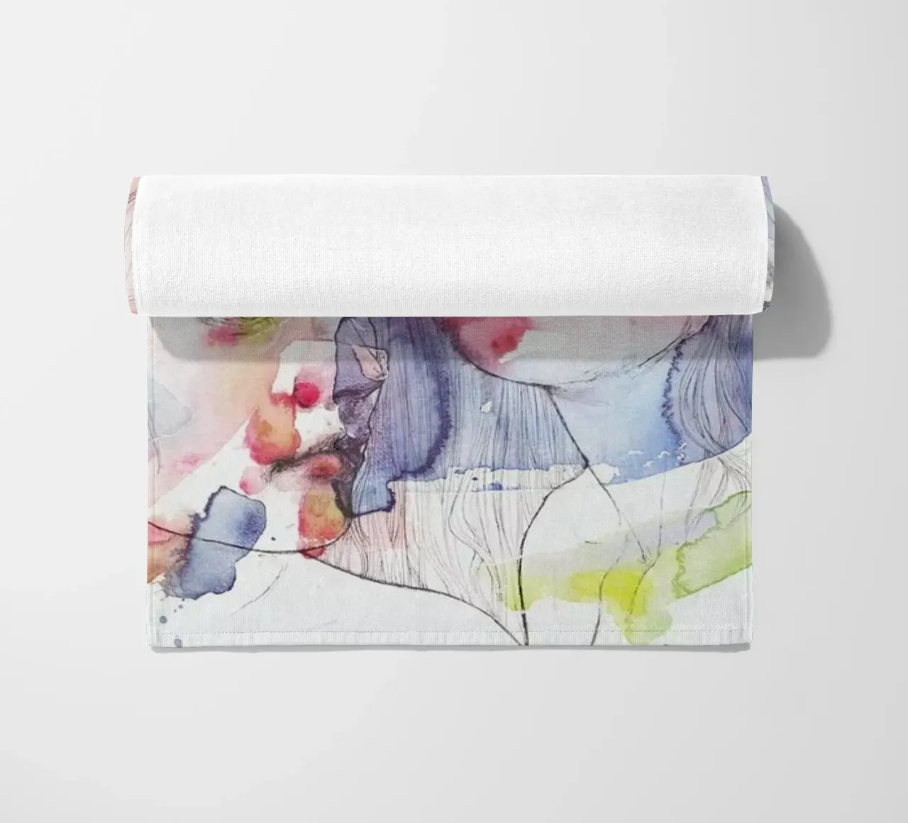 Looking for You on My Color Wave beach towel by agnes-cecile