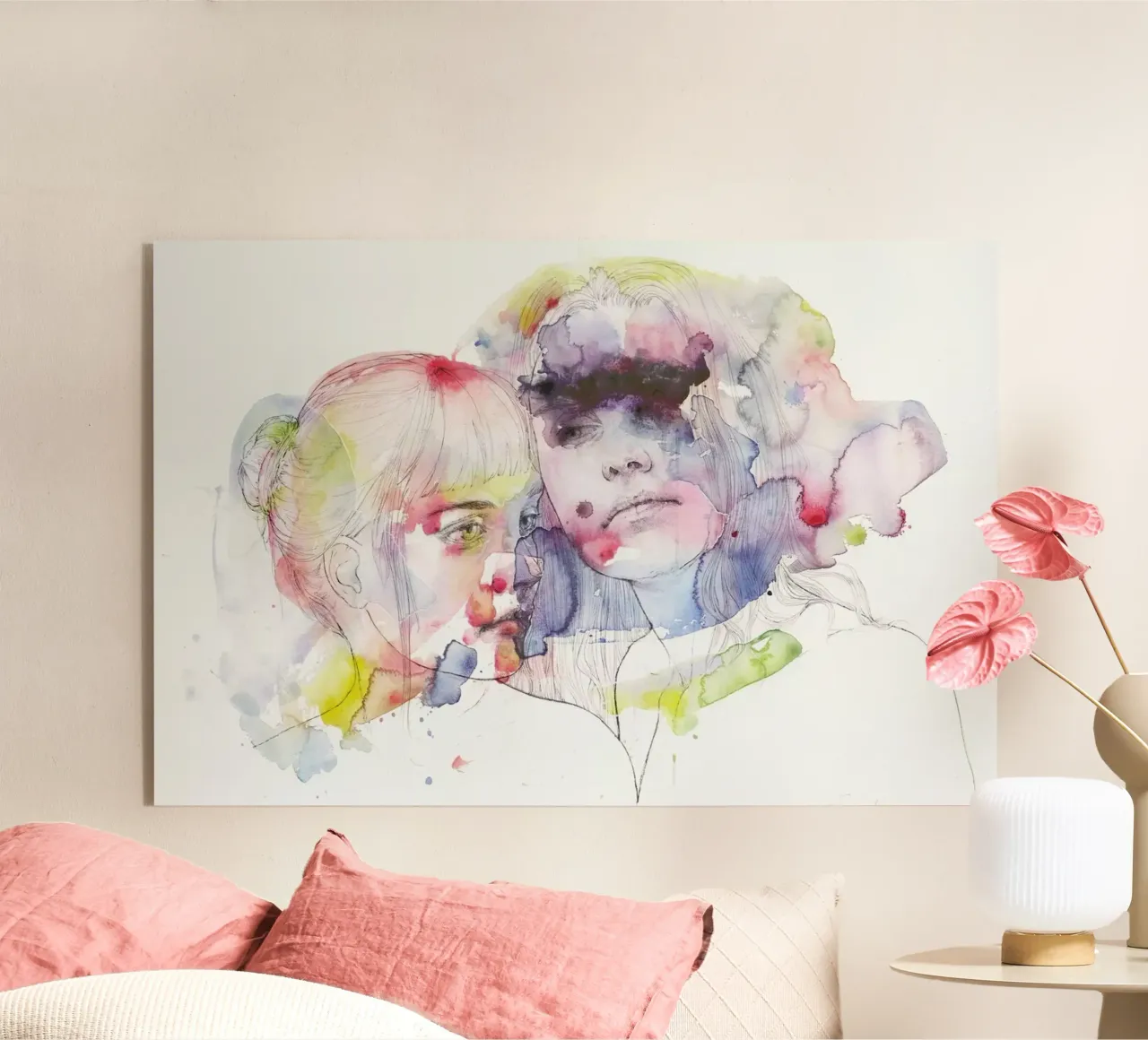 Looking for You on My Color Wave acrylic glass by agnes-cecile