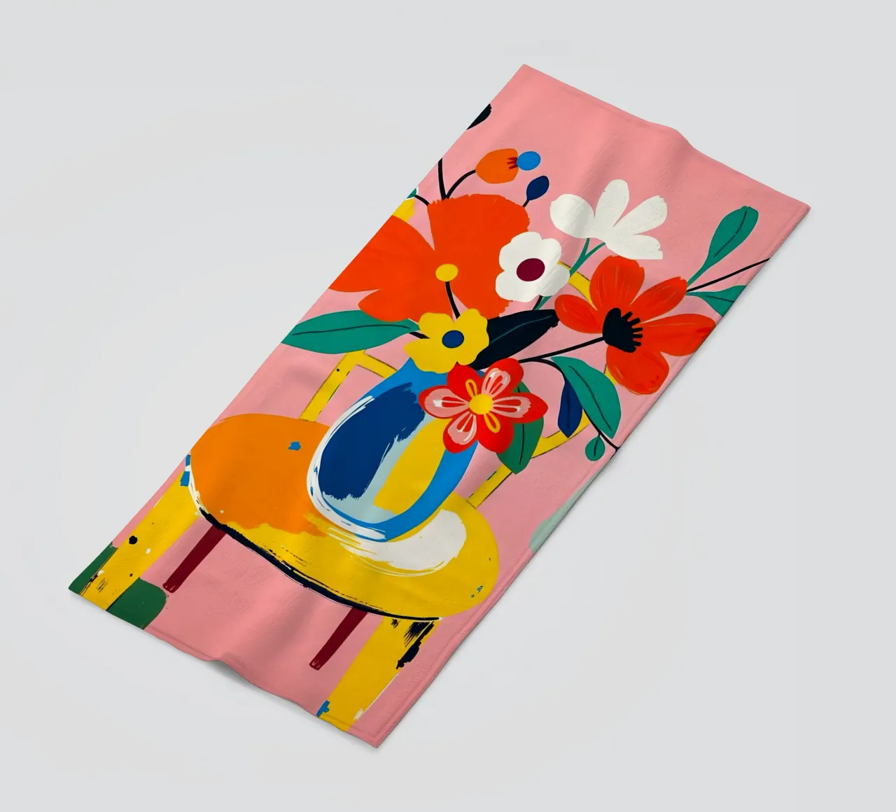 FIORI SU SEDIA telo mare da ARTOMATIC