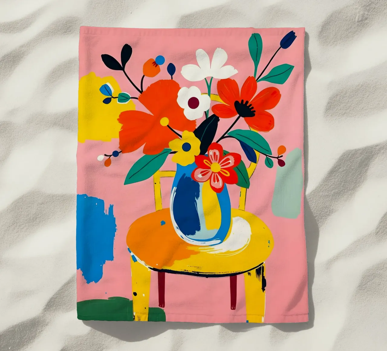 FIORI SU SEDIA telo mare da ARTOMATIC