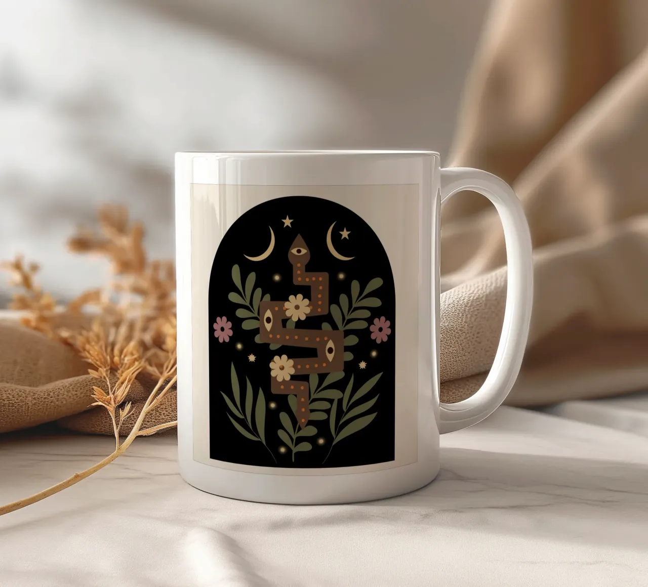 Serpent II Keramik Tasse von Dharma