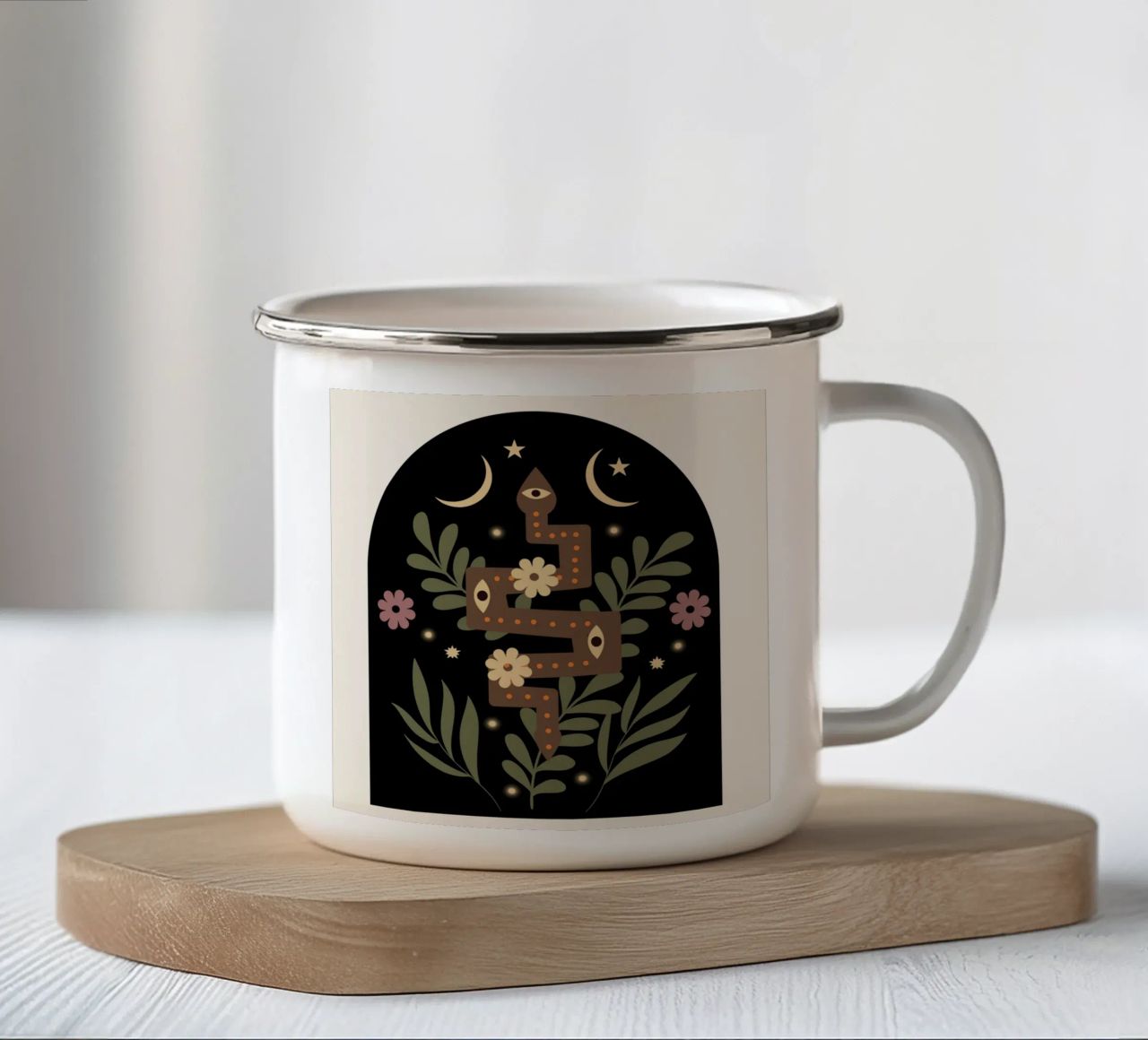 Serpent II tazza in smalto da Dharma