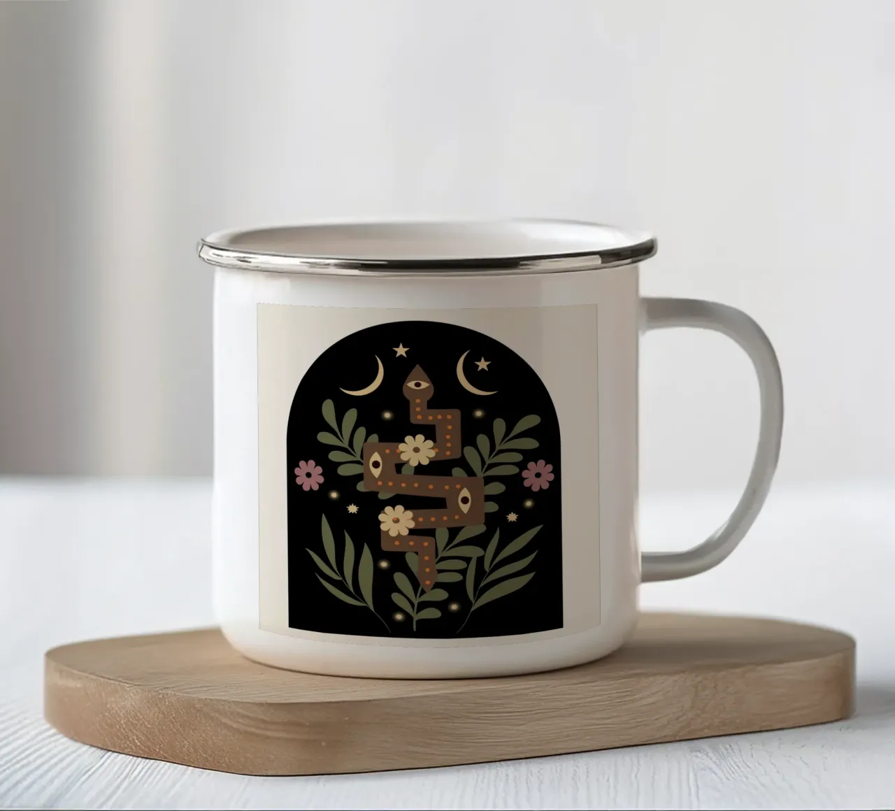 Serpent II taza de esmalte de Dharma