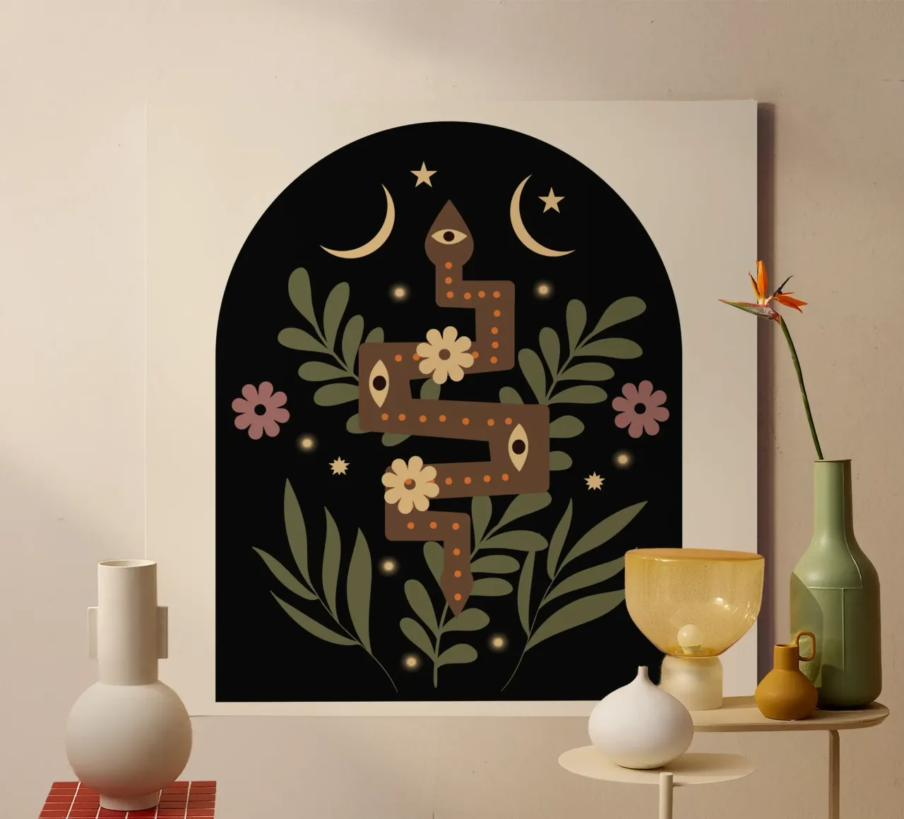 Serpent II toile de Dharma