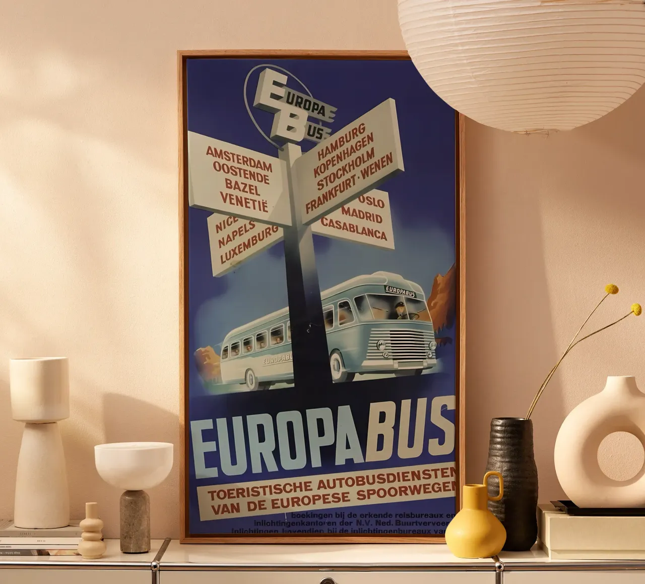 Europa Bus canvas met Baklijst van mazzihanq