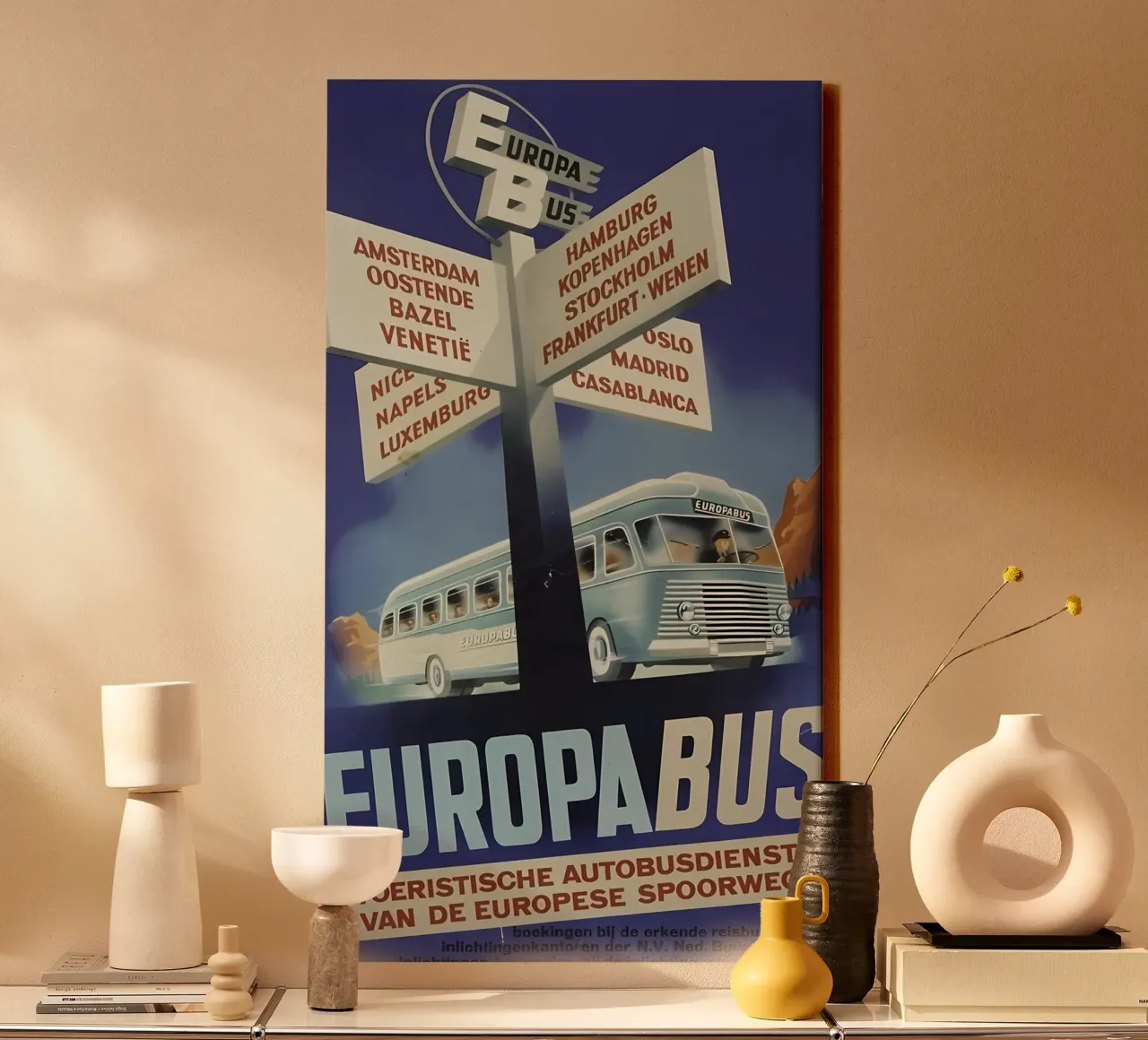 Europa Bus canvas met Baklijst van mazzihanq