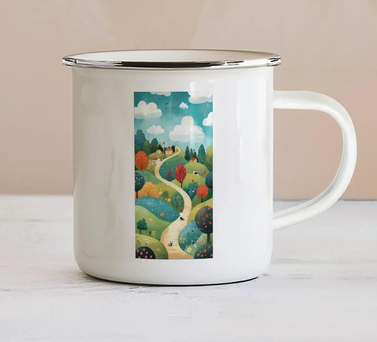 paisaje taza de esmalte de khoaimi