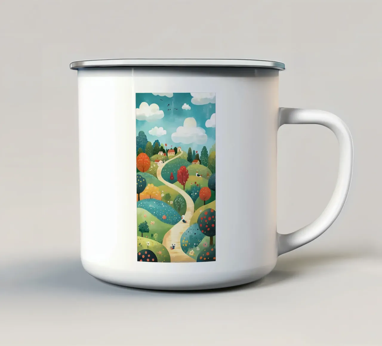 paisaje taza de esmalte de khoaimi