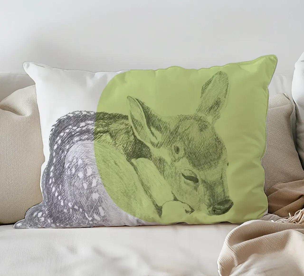 Sleeping Deer cuscino da Morgan Kendall