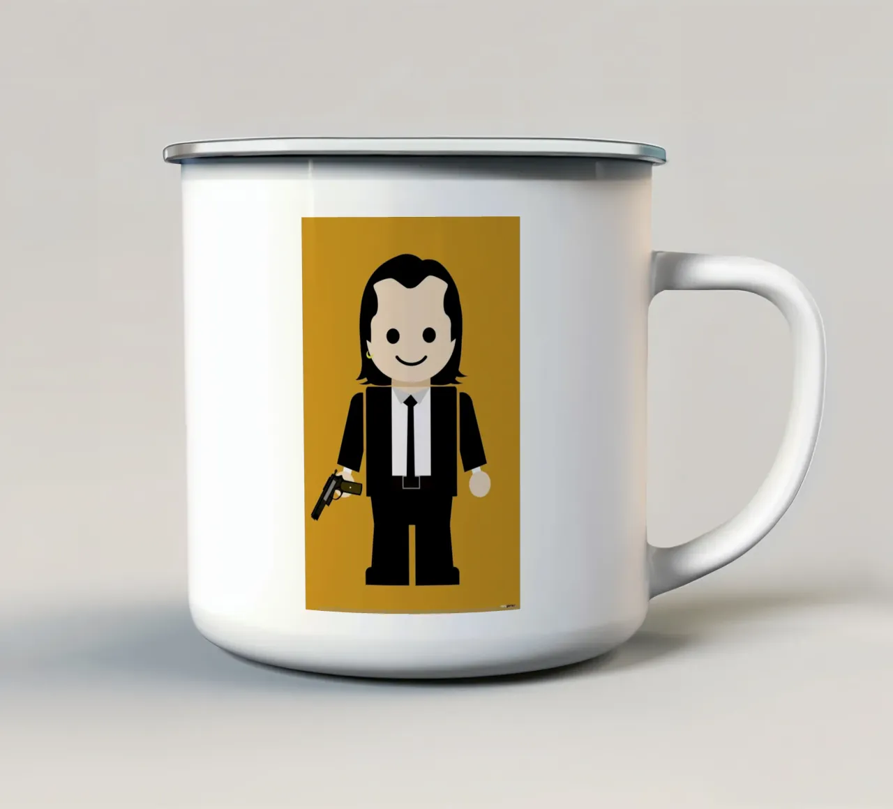 Pulp Fiction Toy 01 tazza in smalto da Rafa Gomes
